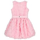 Girls Pink 3D Flower Dress, 2, hi-res