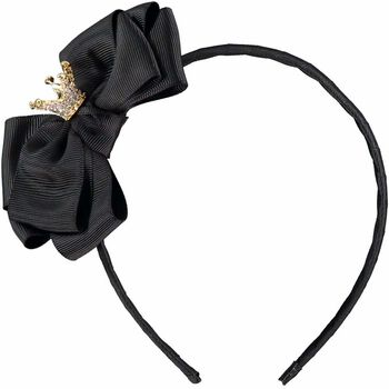 Girls Black Bow Headband