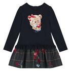 فستان بنات تيدي بير باللون الكحلي, 1, hi-res