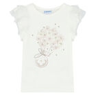 Girls Ivory Floral T-Shirt, 2, hi-res