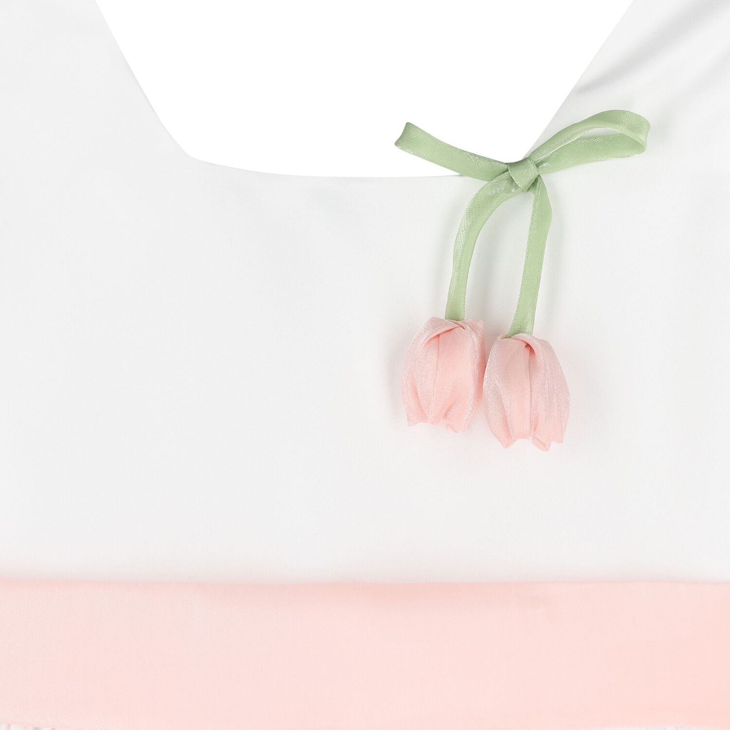 Girls White & Pink Floral Satin Dress, 1, hi-res