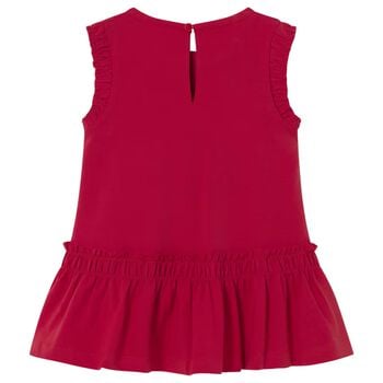 Younger Girls Red Shell Dress