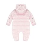 Baby Girls Pink Logo Snow Suit, 1, hi-res