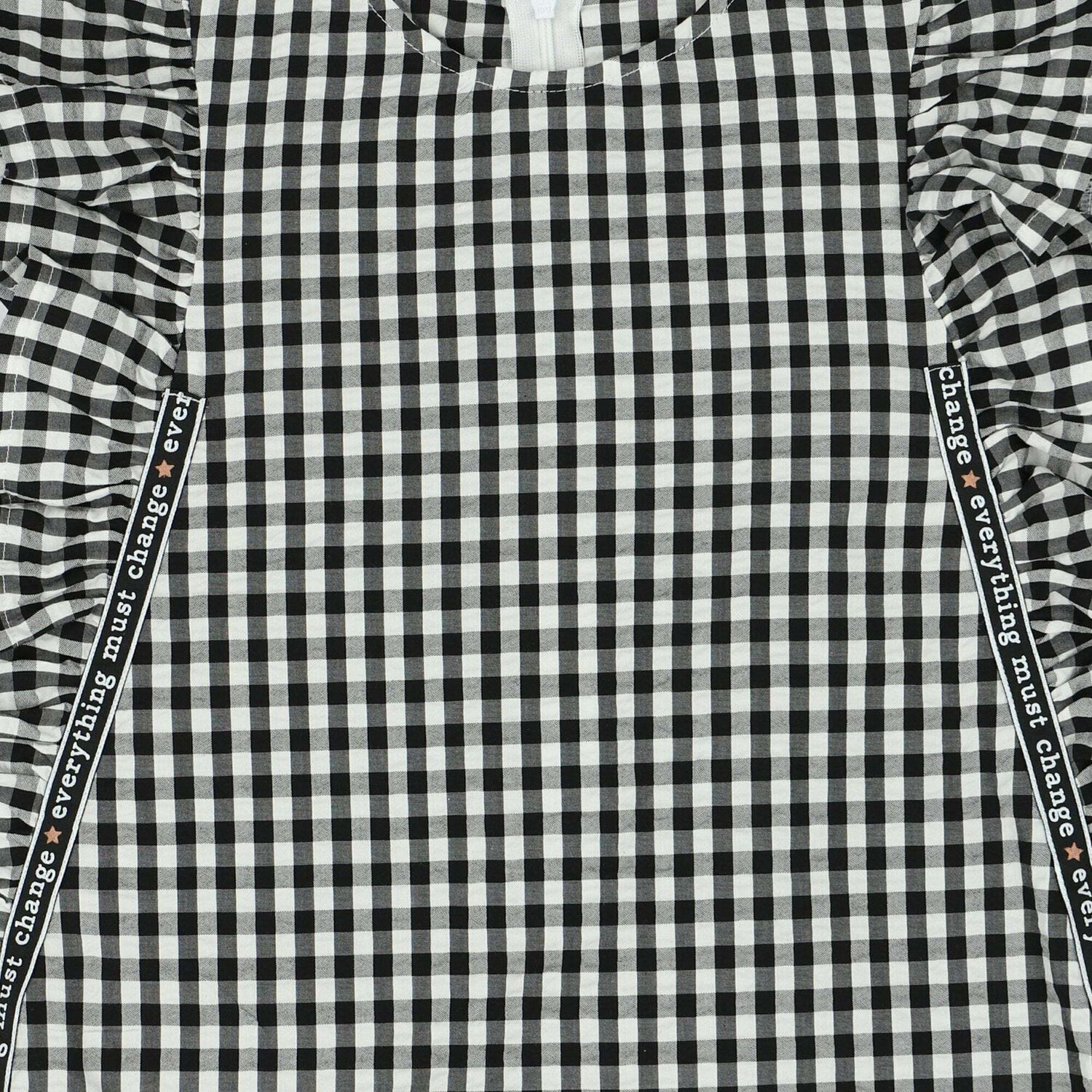 Girls Black & White Gingham Dress, 1, hi-res image number null