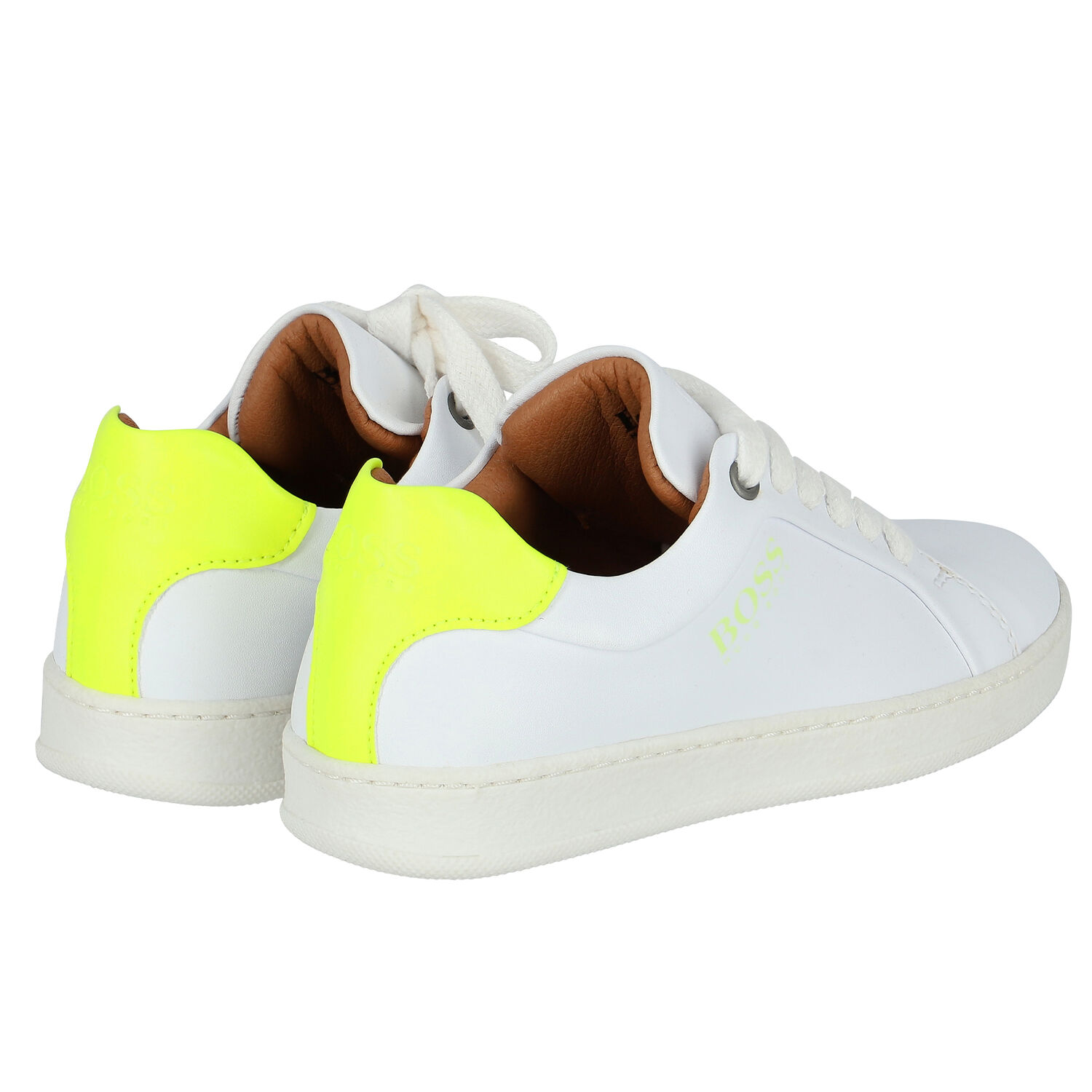 Boys White Mini Me Logo Trainers, 1, hi-res image number null