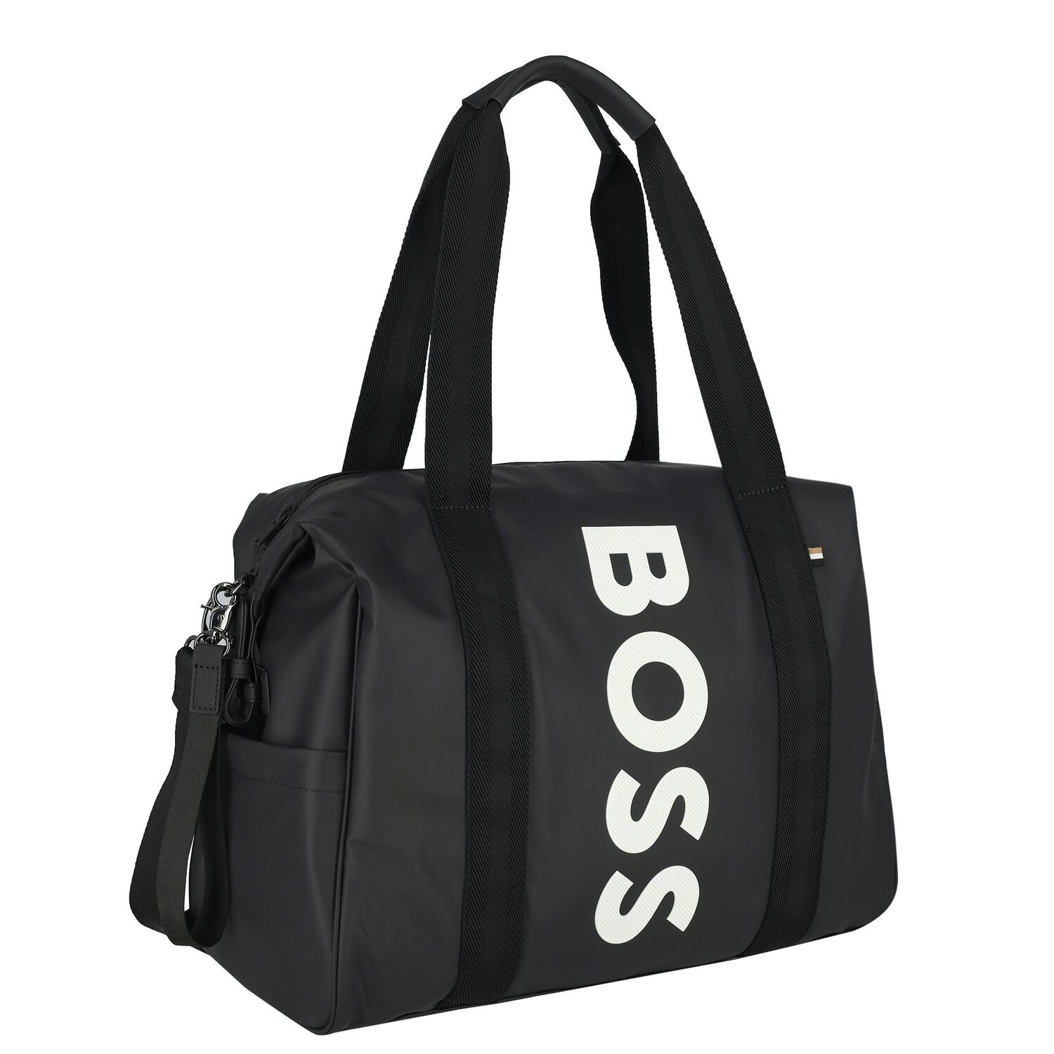 Black Logo Baby Changing Bag, 1, hi-res