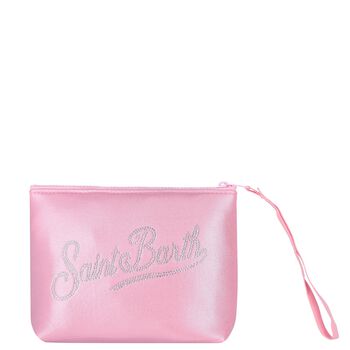 Girls Pink Logo Pouch