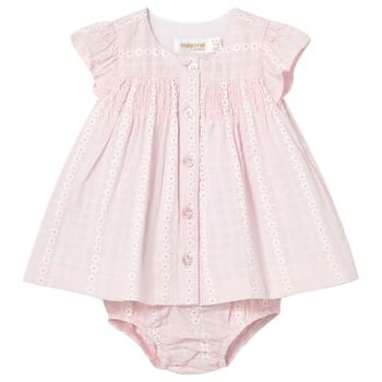 Baby Girls Pink Chiffon Dress Set