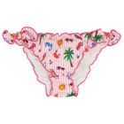 Girls White & Pink Striped Bikini, 1, hi-res