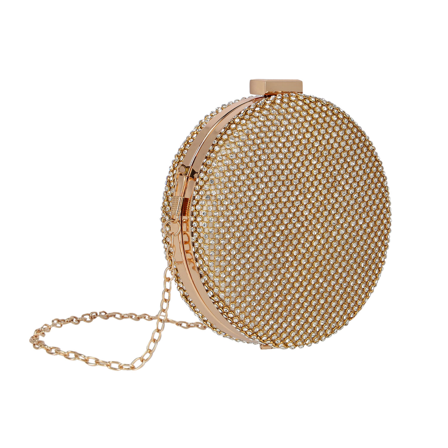 حقيبة عيد مزخرفة باللون الذهبي للبنات, 1, hi-res