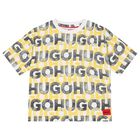 Boys White Monogram Logo T-Shirt, 2, hi-res