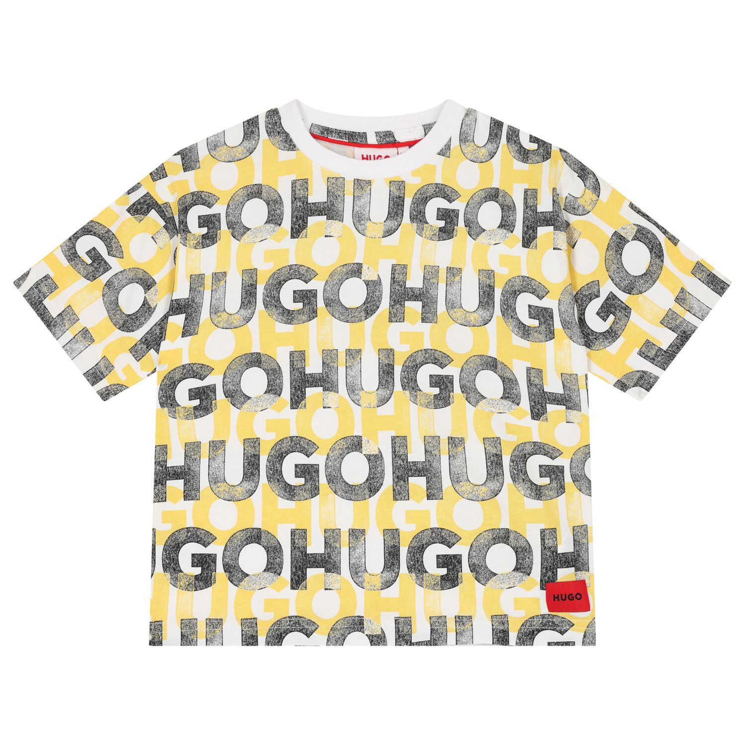 Boys White Monogram Logo T-Shirt, 2, hi-res image number null