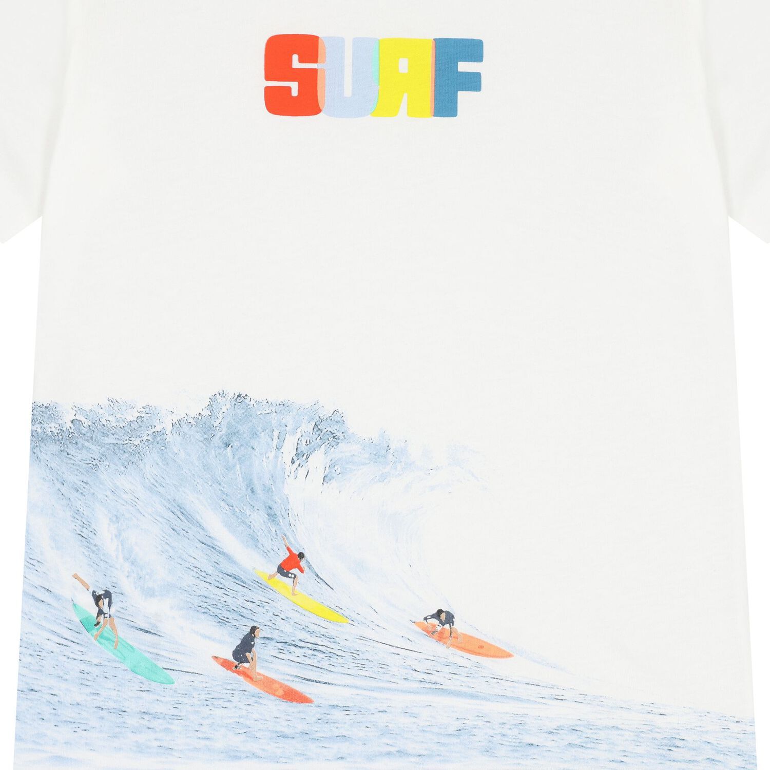 Boys White Surf T-Shirt, 1, hi-res