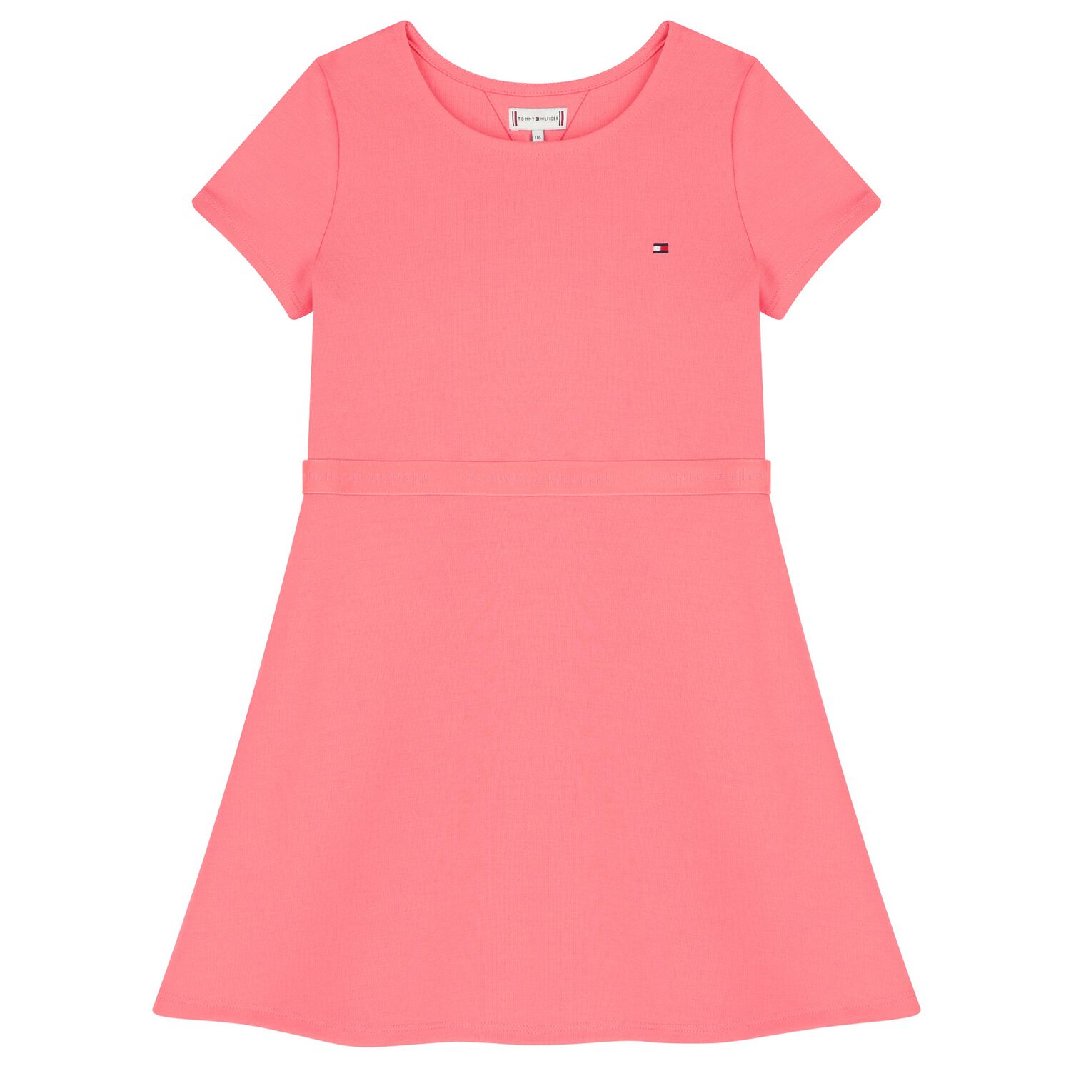 Girls Pink Logo Dress, 2, hi-res