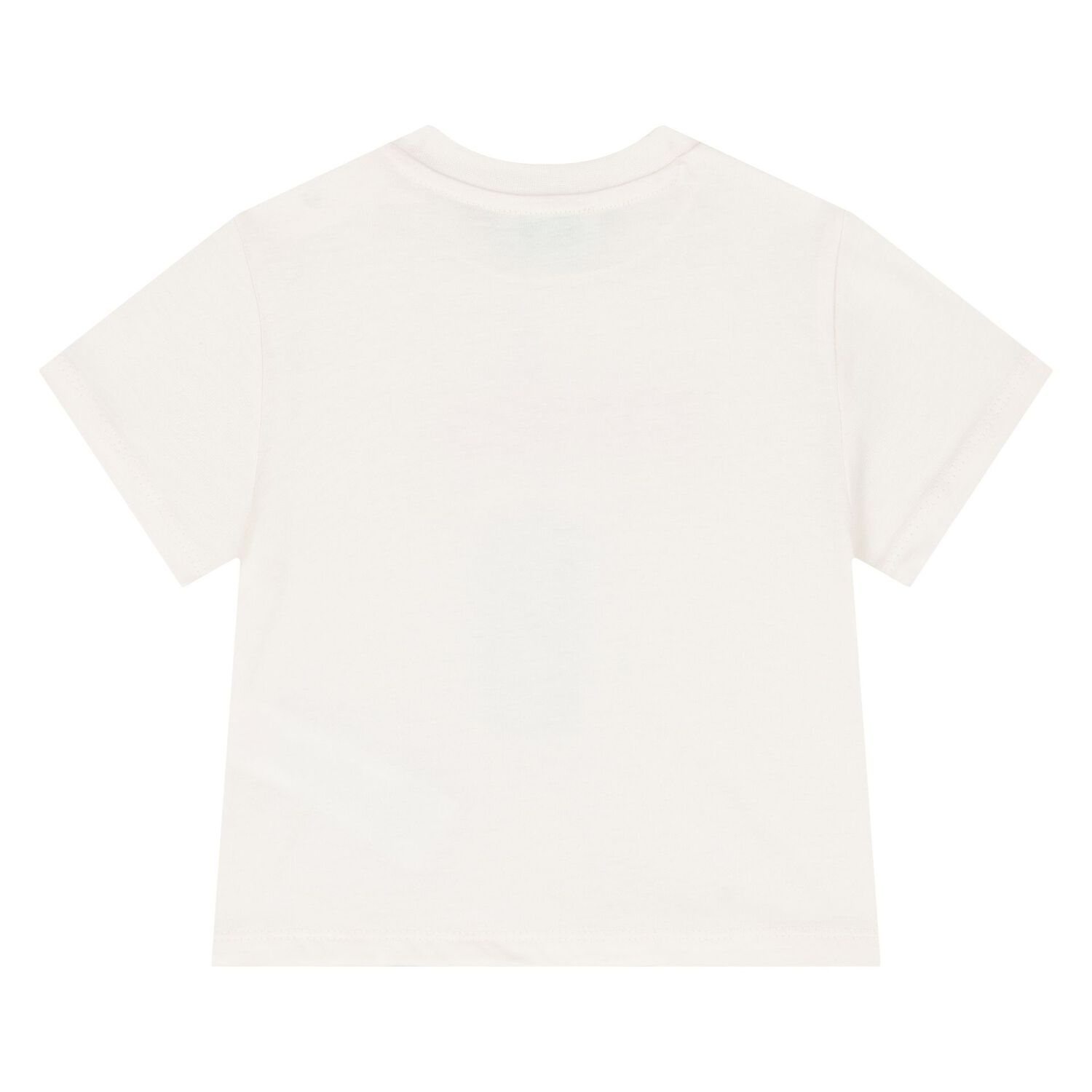 تي شيرت بنات بالشعار باللون الأبيض والوردي, 1, hi-res