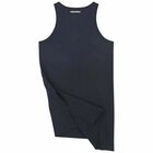 فستان قطن بالشعار باللون الاسود للبنات, 1, hi-res