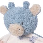 Baby Boys Blue & Ivory Giraffe Doudou Comforter, 2, hi-res