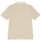 Boys Beige Logo Polo Shirt, 1, hi-res