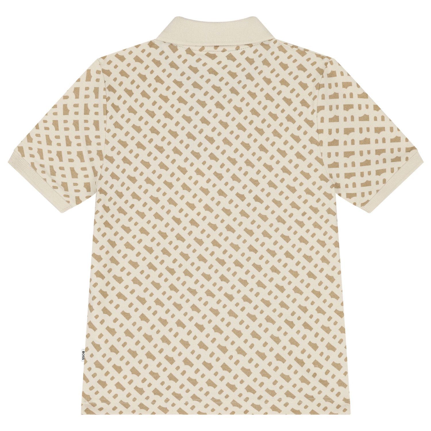 Boys Beige Logo Polo Shirt, 1, hi-res image number null