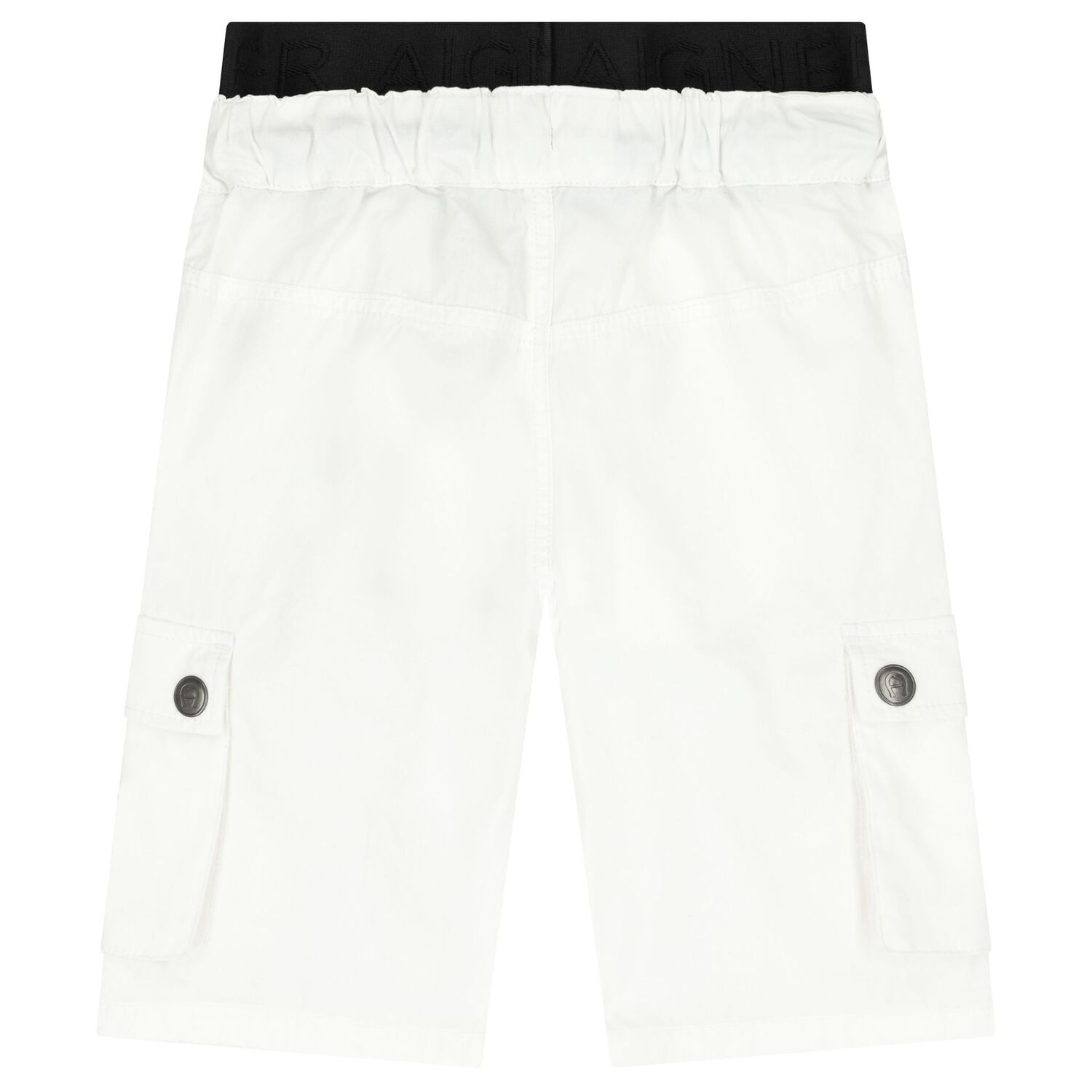 Boys White Logo Shorts, 1, hi-res