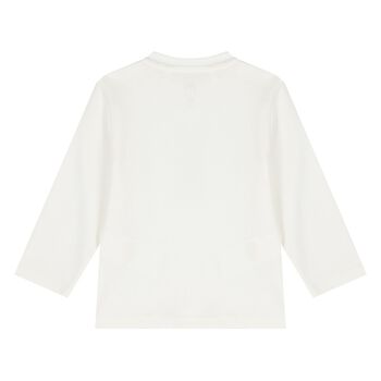 Baby Boys Ivory Teddy bear Long Sleeve Top
