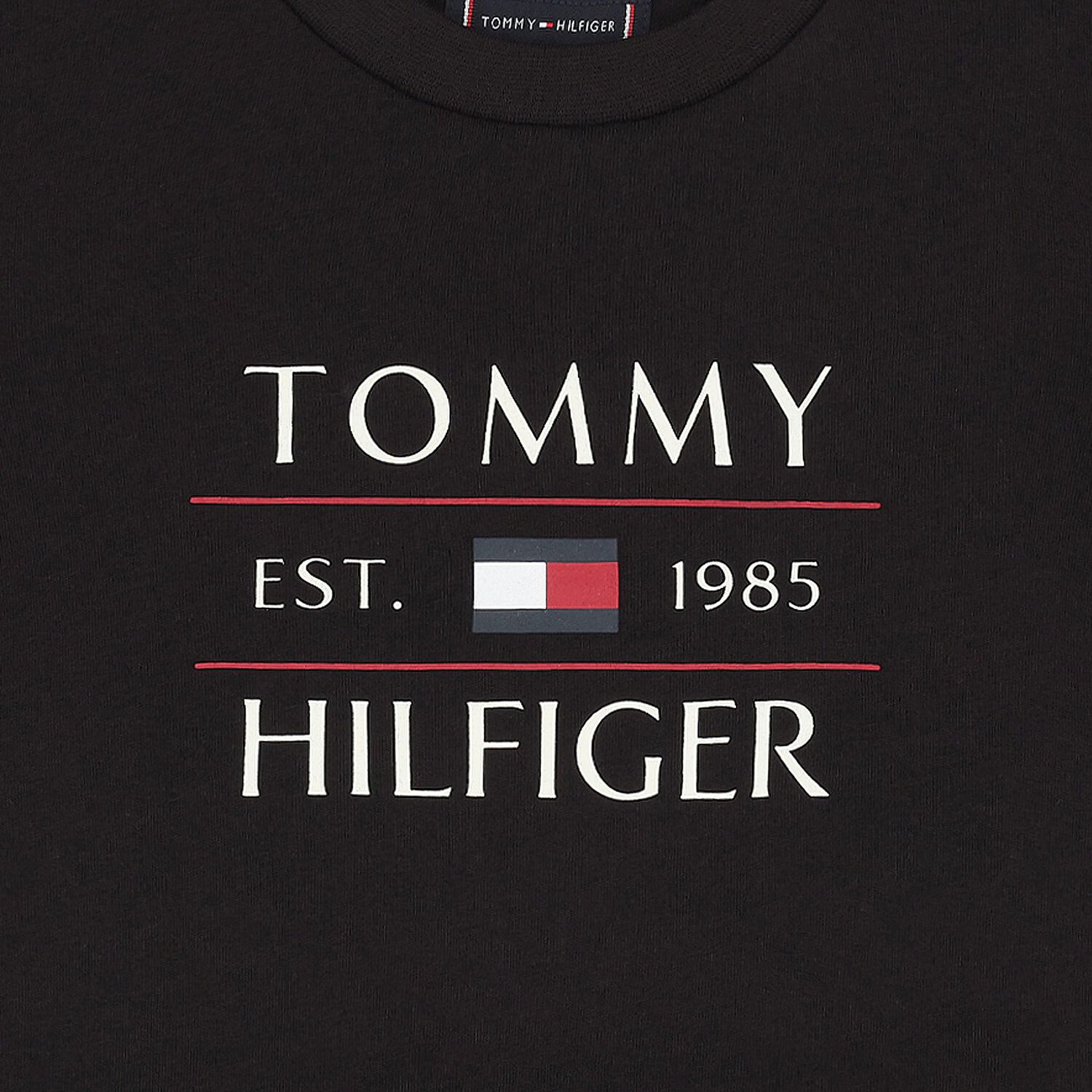 Boys Black Flag Logo Cotton T-Shirt, 1, hi-res