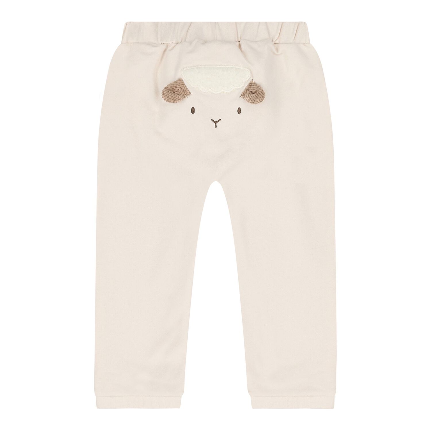 Baby Boys Beige & White Sheep Tracksuit ( 3 Piece ), 2, hi-res