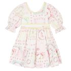 Girls White Floral Dress, 1, hi-res