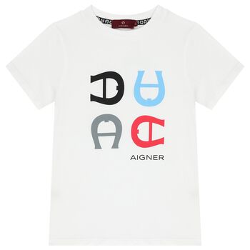 Boys White Logo T-Shirt
