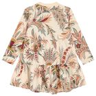 Girls Beige Floral Paisley Dress, 1, hi-res