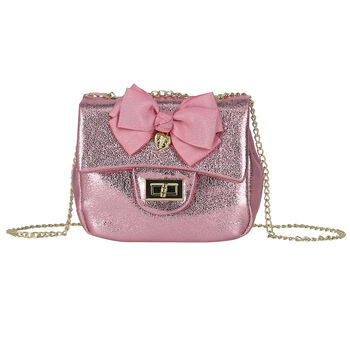 Girls Pink Bow Handbag