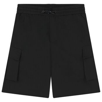 Boys Black Logo Shorts