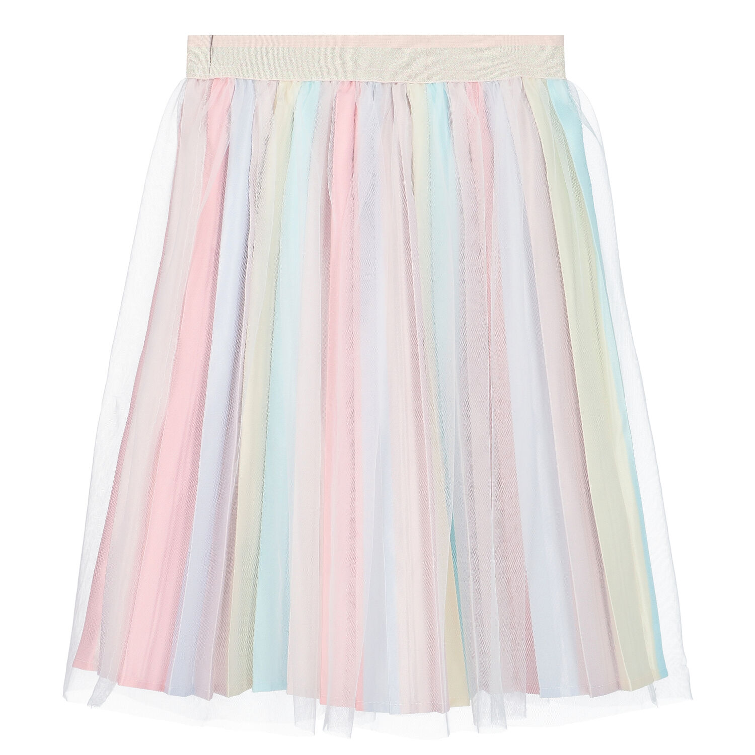 Girls Pink Pleated Satin Skirt, 1, hi-res image number null