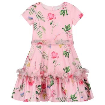 Girls Pink Floral Dress