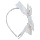 Girls Ivory Floral Headband, 1, hi-res