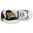 Black & White Teddy Bear Pre Walker Shoes, 1, hi-res