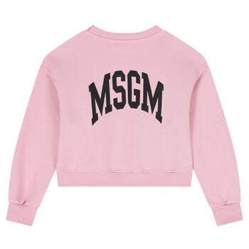 Girls Pink Logo Fleece Sweatshirt