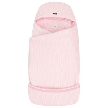 مدس أطفال بالشعار باللون الوردي للبنات