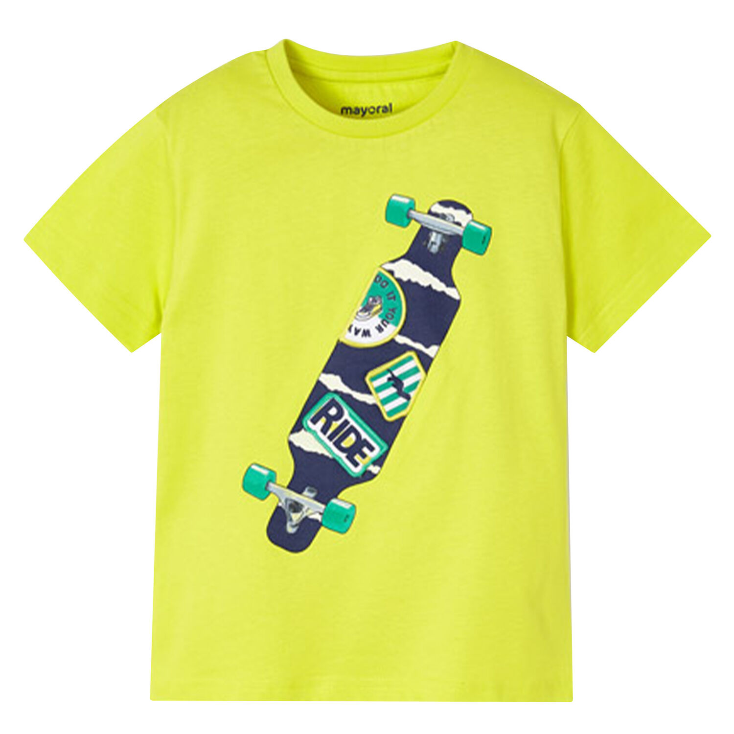 Boys Navy Skateboard T-Shirt, 2, hi-res