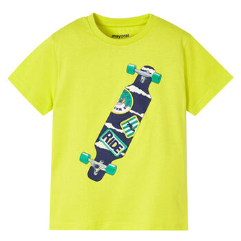 Boys Green Skateboard T-Shirt