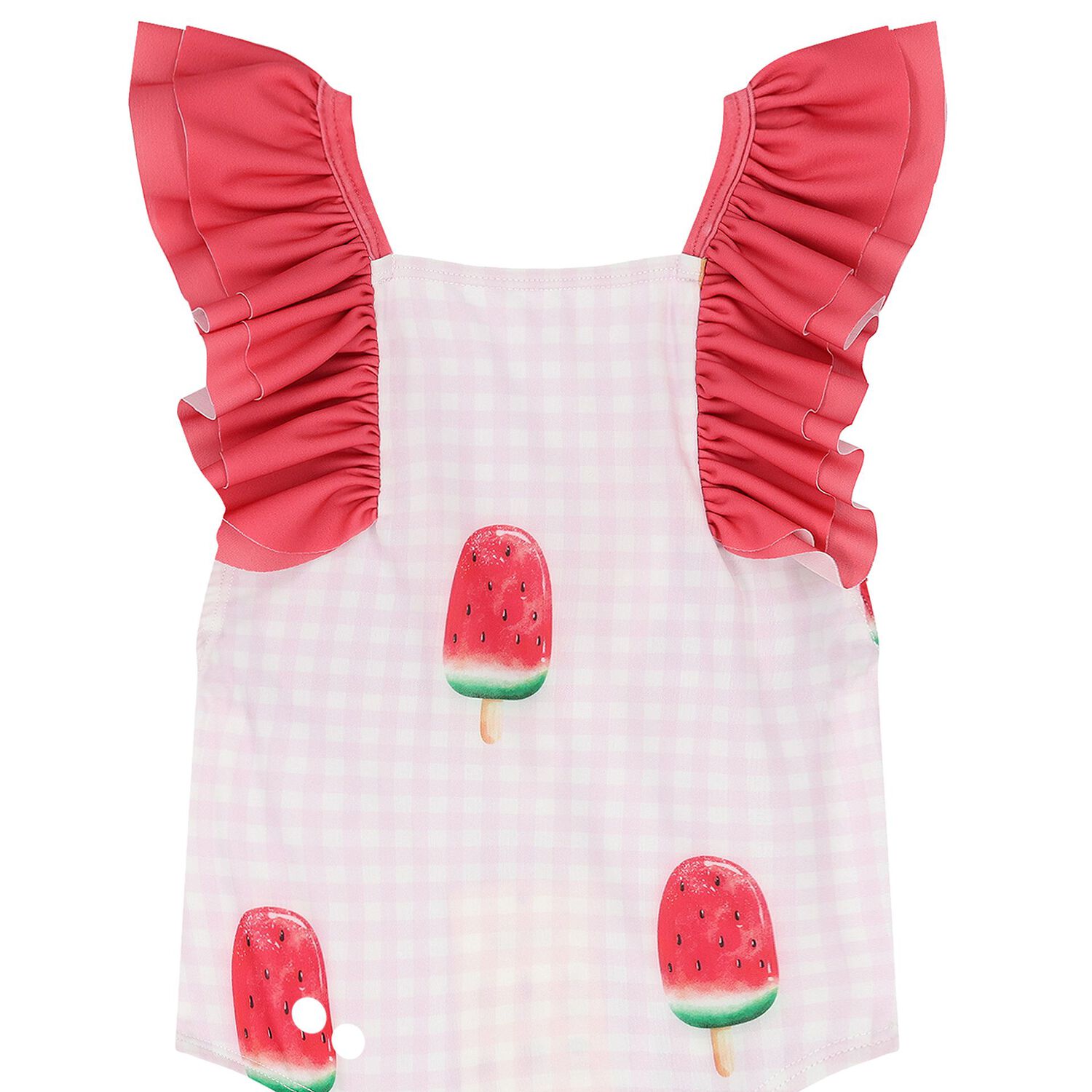 Girls Red & Pink Watermelon Swimsuit, 3, hi-res image number null