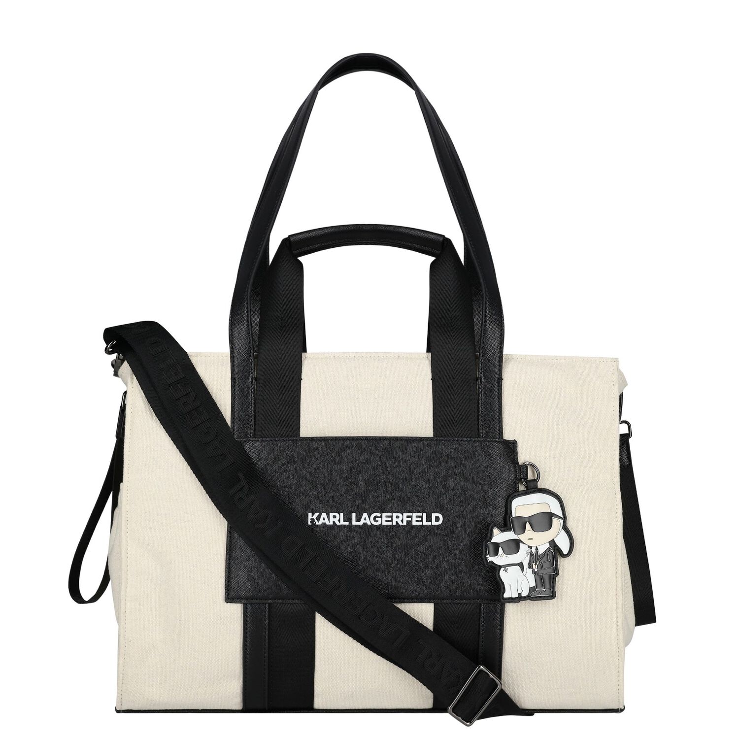 Ivory Karl Ikonik Baby Changing Bag, 1, hi-res