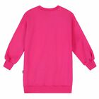 Girls Pink Logo Sweatshirt Dress, 1, hi-res