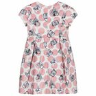 فستان باللون الزهرى للبنات, 2, hi-res