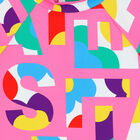 بلوزة بالشعار باللون الوردي للبنات, 1, hi-res