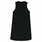 Girls Black Logo Dress, 1, hi-res