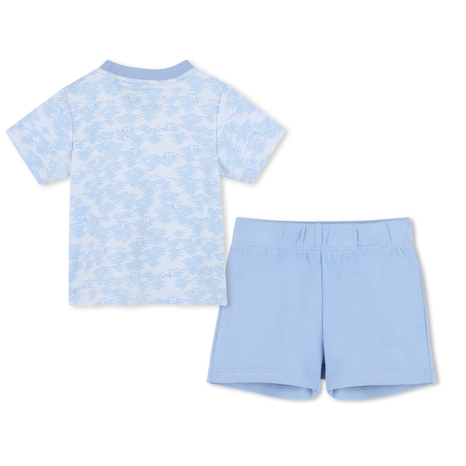 Baby Boys Blue Logo Shorts Set, 1, hi-res