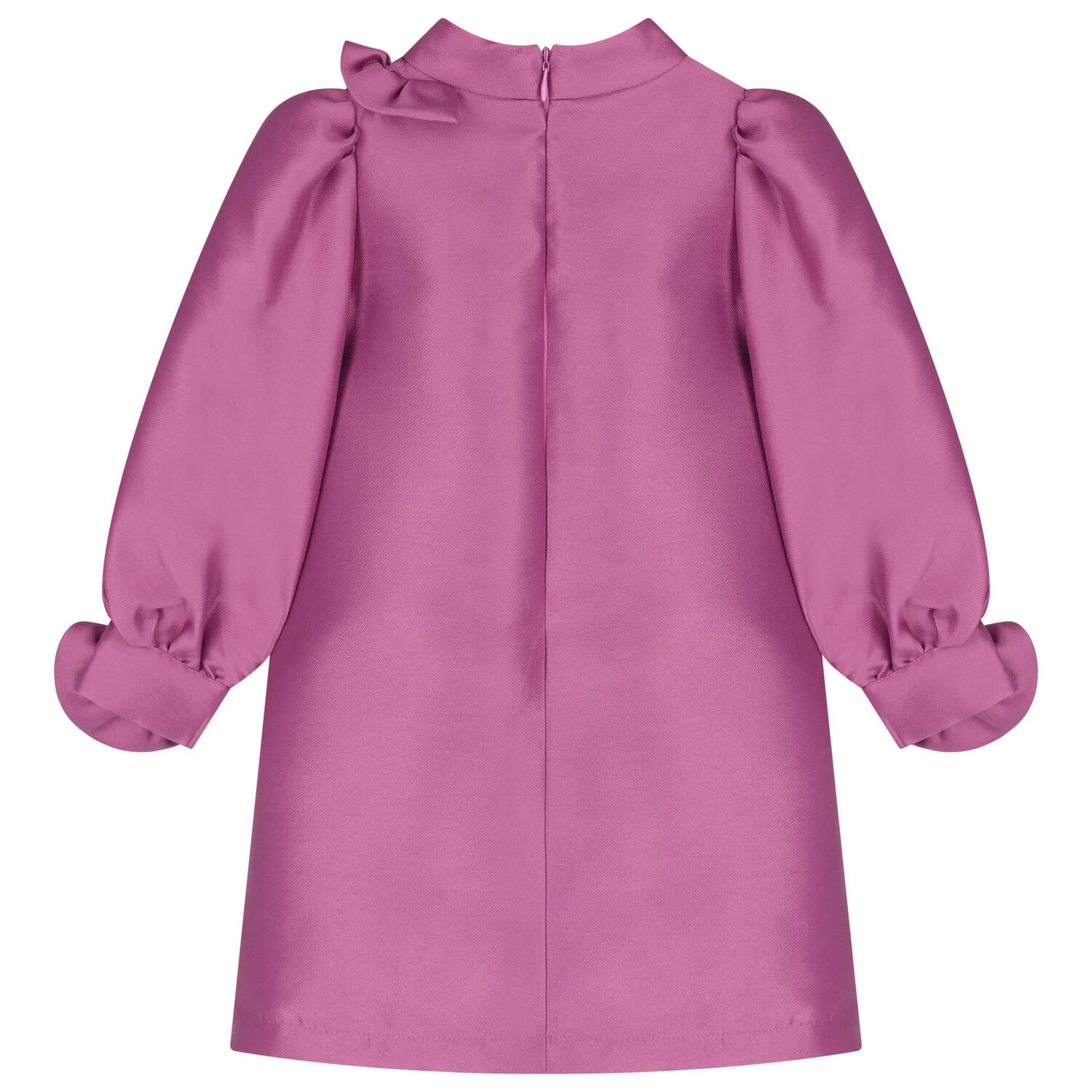 Girls Pink Flowers Satin Dress, 1, hi-res