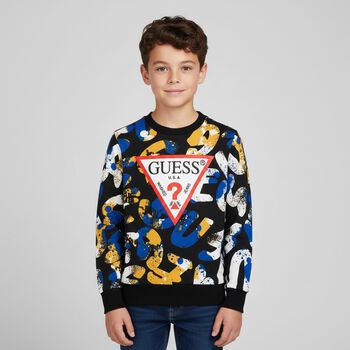 Boys Black Logo Sweatshirt