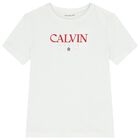 Girls White Logo T-Shirt, 1, hi-res